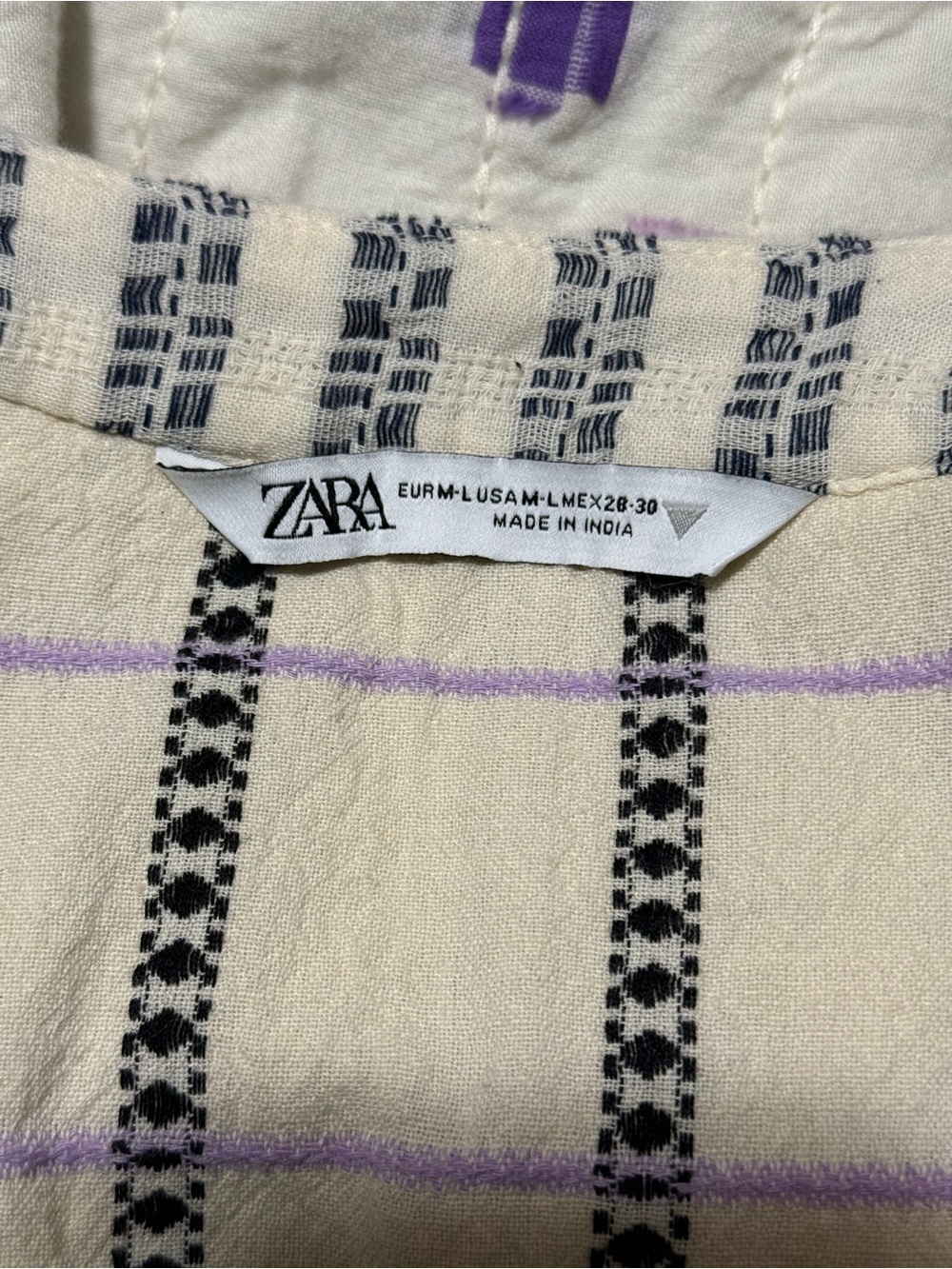 Zara cotton/linen quilted tie front vest - Picture 5 of 6